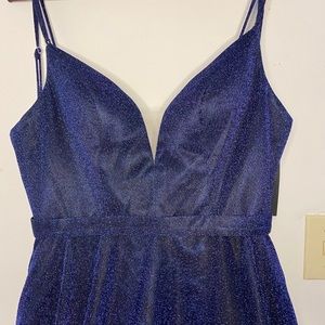 Alice + Olivia Blue Sparkle Gown